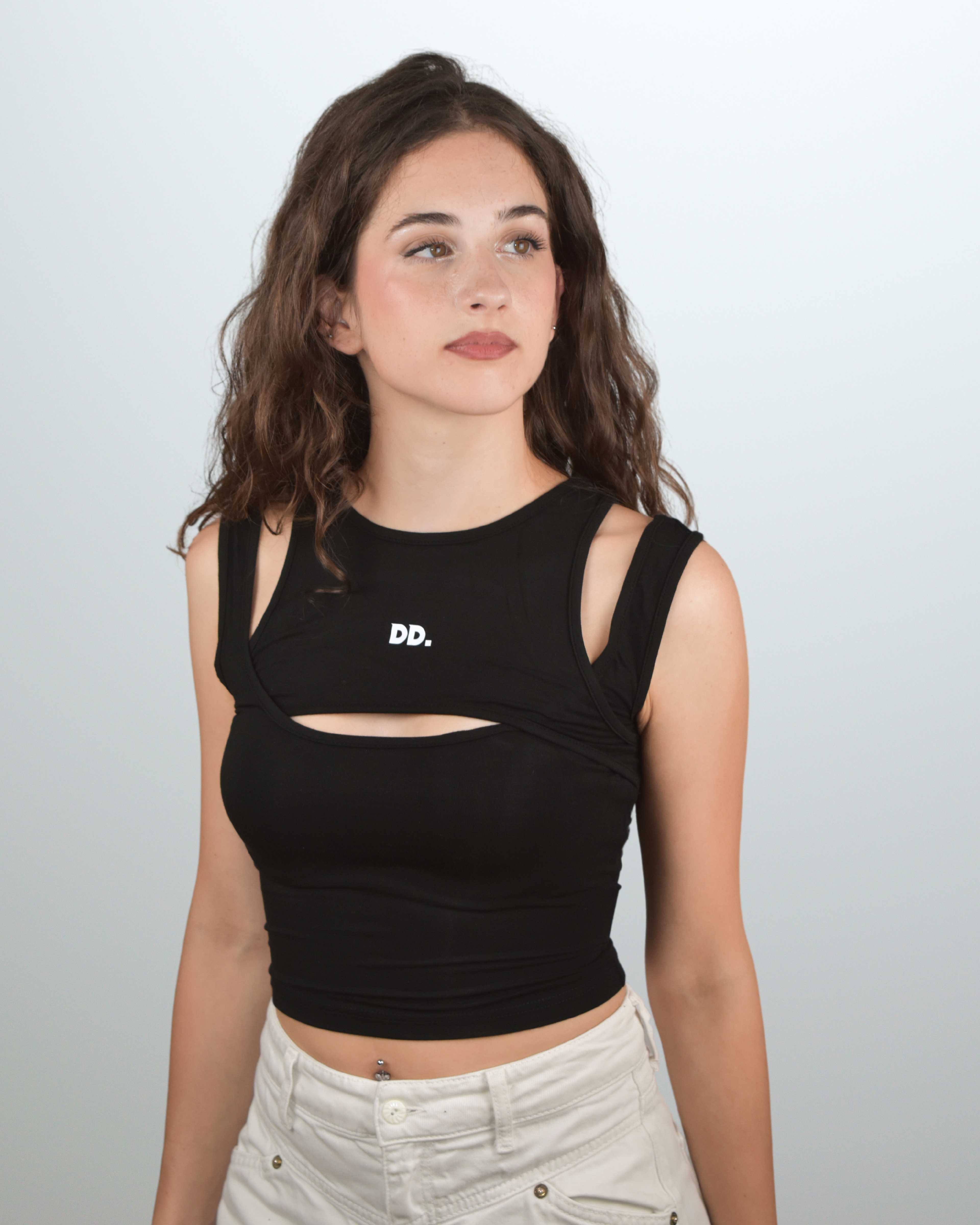 Crop Top Woman Circle
