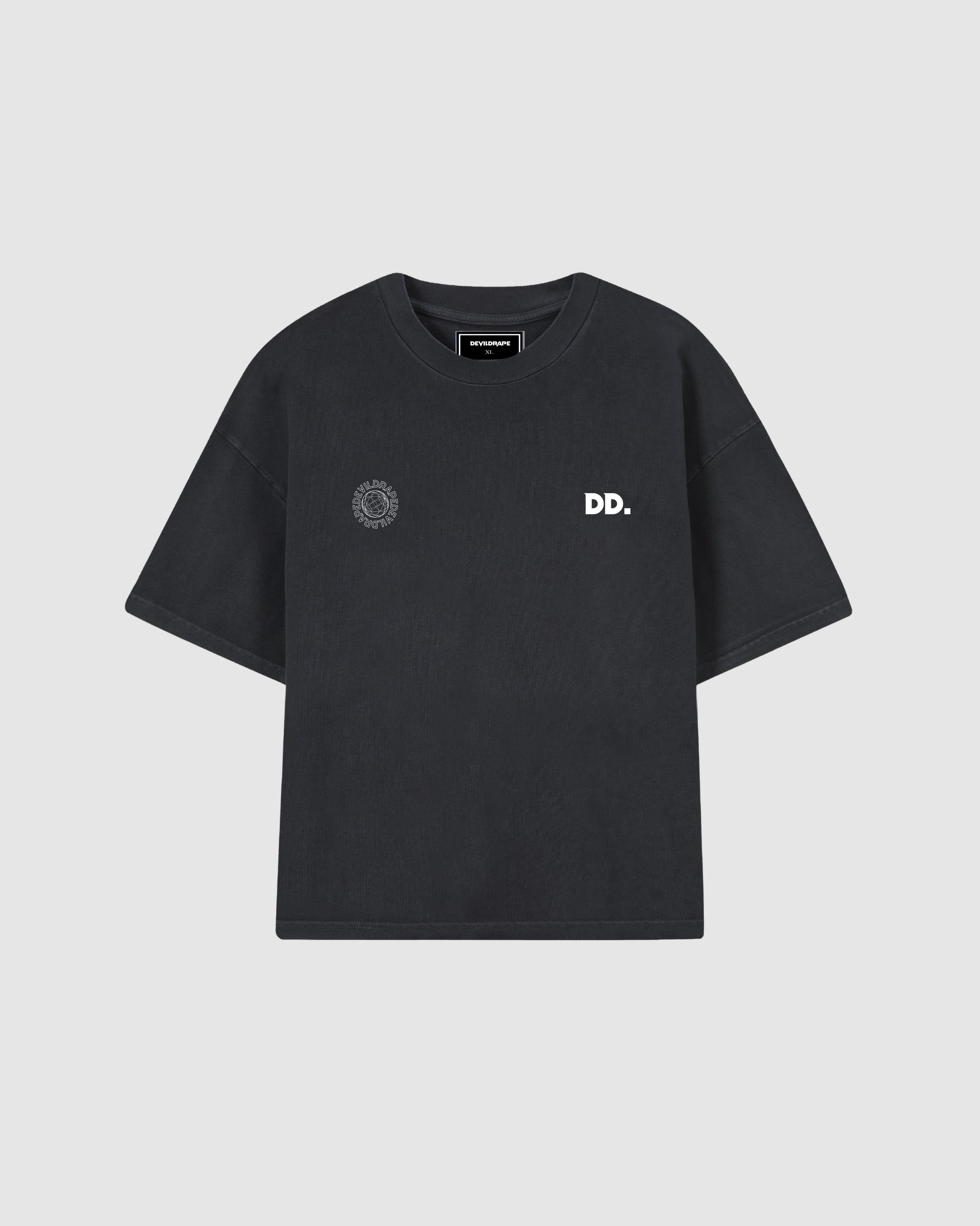 DEVILDRAPE UNISEX BOXY ASH T-SHIRT OUT DRAPE