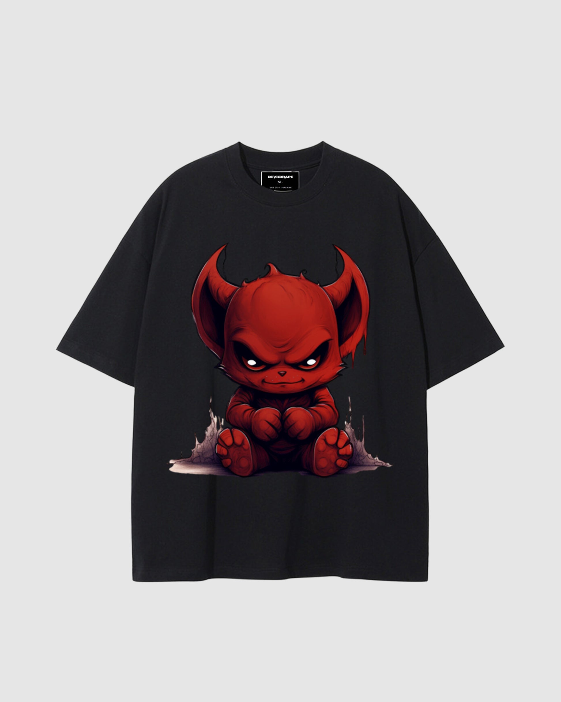 DEVILDRAPE UNISEX OVERSIZE BLACK T-SHIRT DEMON