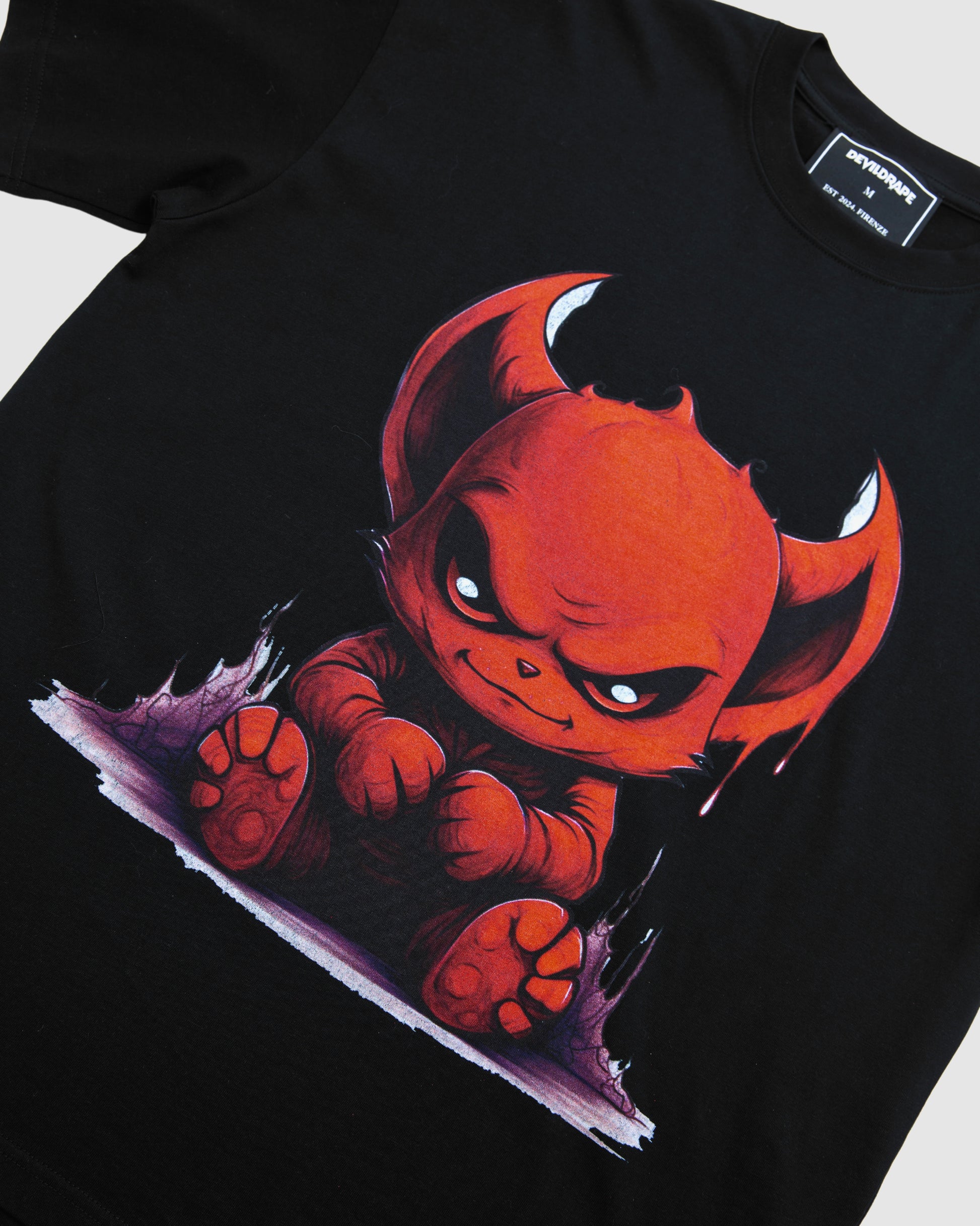 DEVILDRAPE UNISEX OVERSIZE BLACK T-SHIRT DEMON