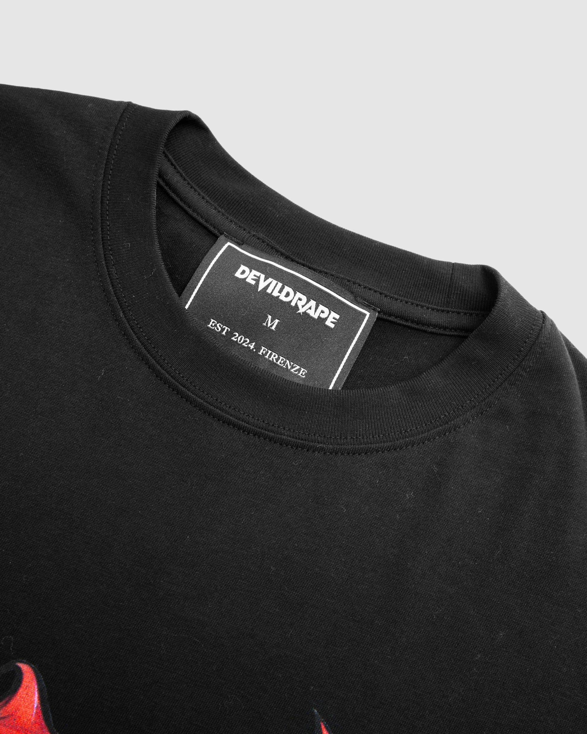 DEVILDRAPE UNISEX OVERSIZE BLACK T-SHIRT DEMON