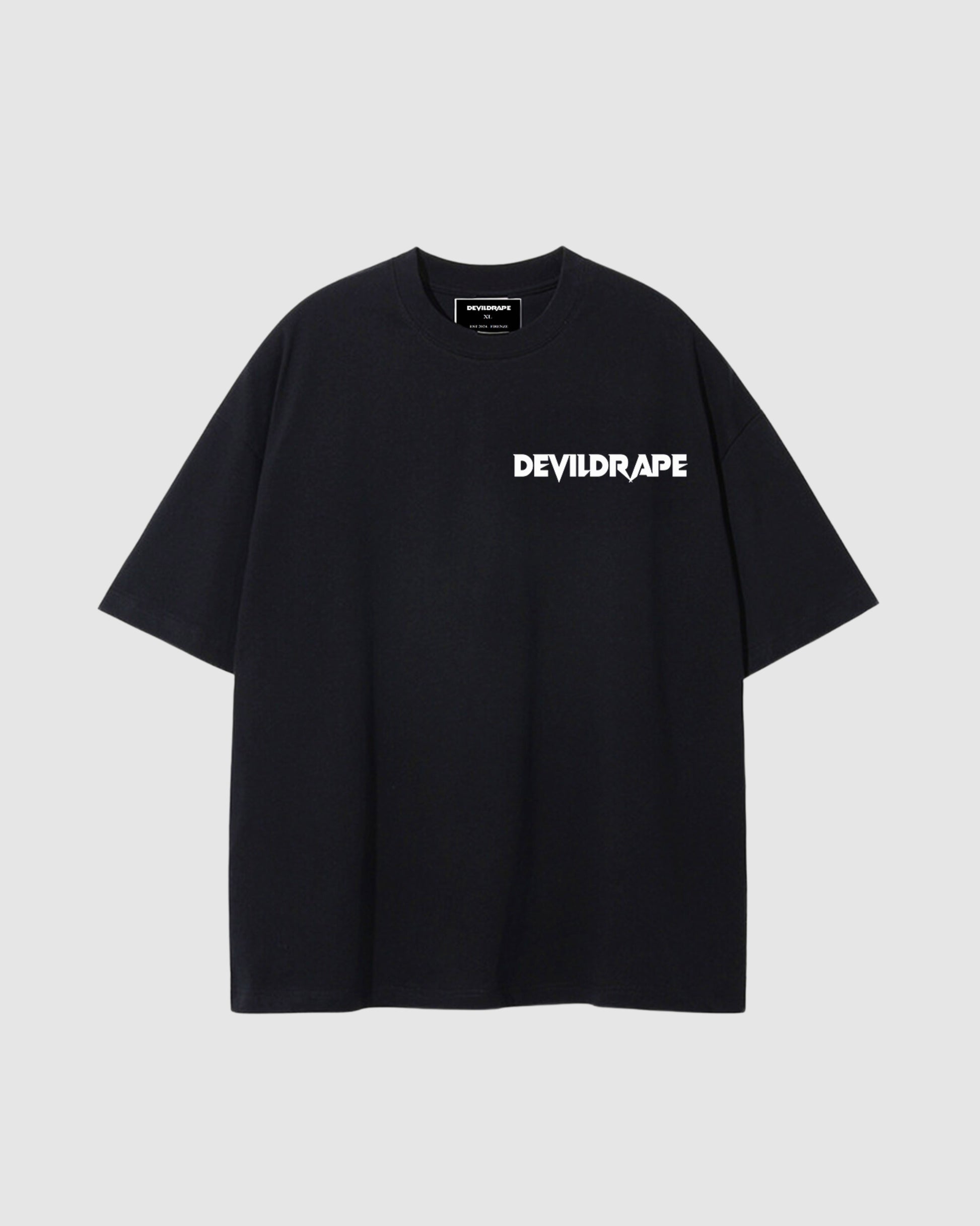 DEVILDRAPE UNISEX OVERSIZE BLACK T-SHIRT ONE