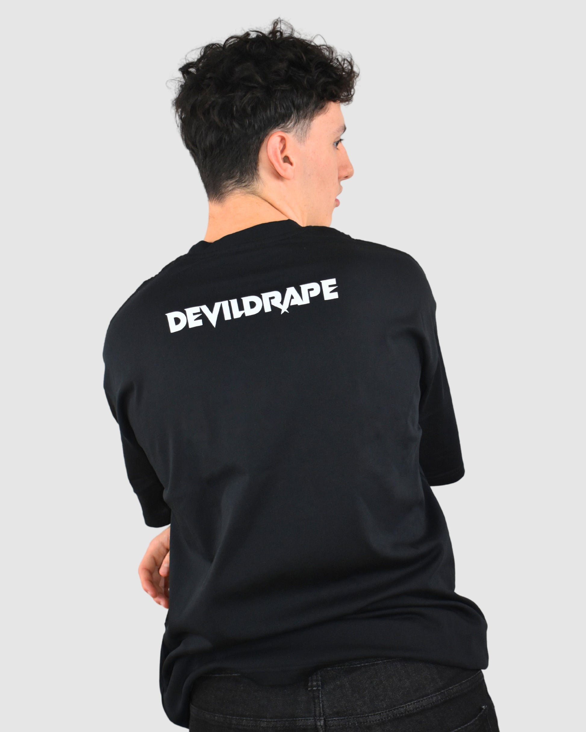 DEVILDRAPE UNISEX OVERSIZE BLACK T-SHIRT DEMON
